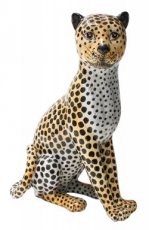 x Ceramic Leopard by Ronzan, Italy