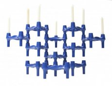 11 Blue BMF Candle Holders