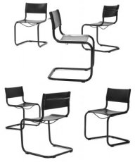 x Set of 6 Mart Stam Cantilever Chairs